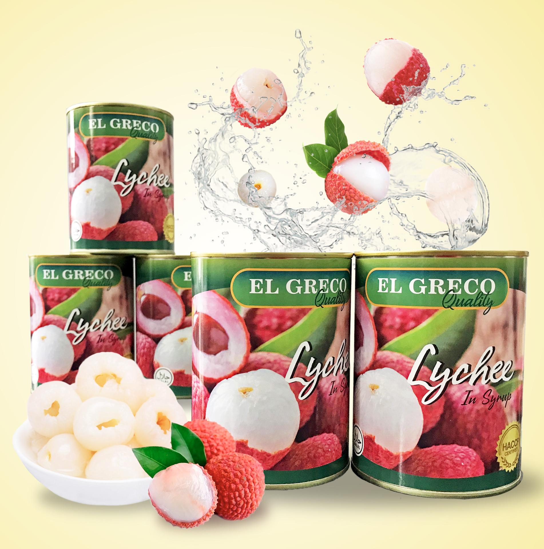 Vải Ngâm El Greco 565Gr | Kho nguyên liệu pha chế