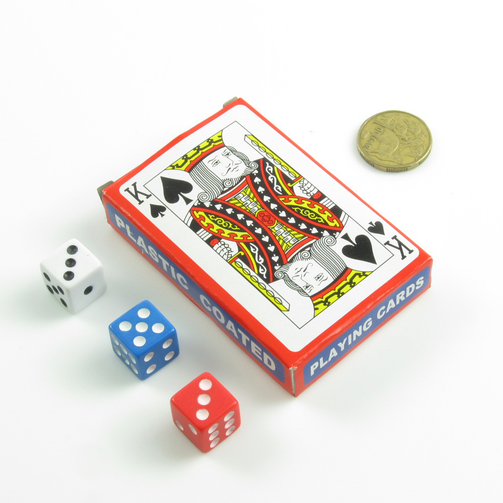 Poker Card And Dice Set 5 x Dice 2 x decks of Cards Poker Night Gamble Spiele Kartenspiele