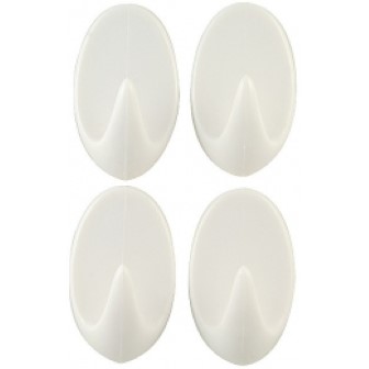 Universal Windows Doors | Chef Aid Medium Oval Self Adhesive Hooks 4Pack