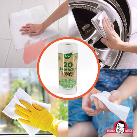 Cuộn khăn trúc lau chùi đa năng tái sử dụng 20 Tờ UBL BP0114