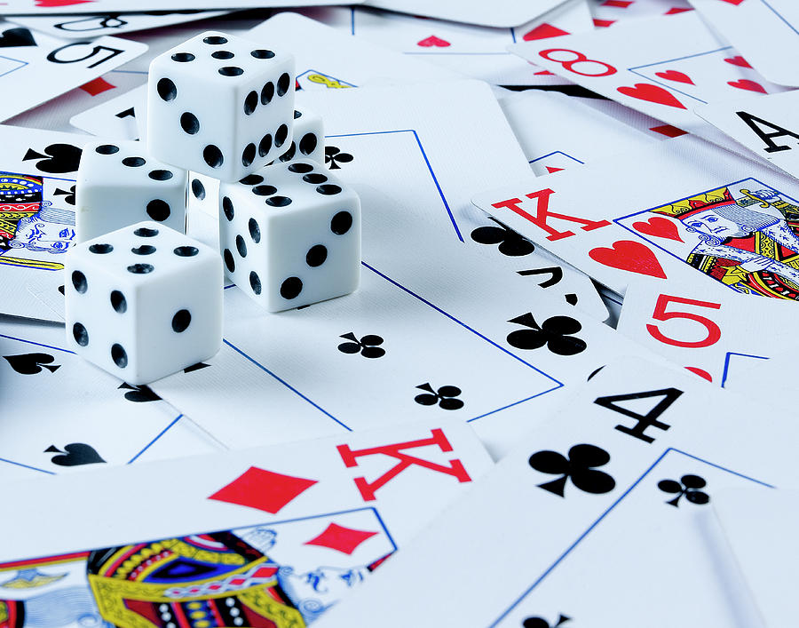 Cards and Dice Photograph by Tim Greene
