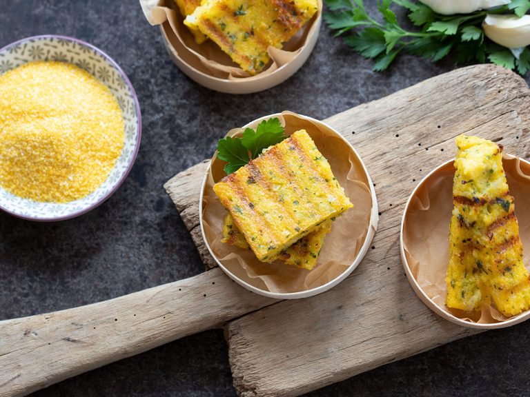 Grilled Polenta with Mushrooms