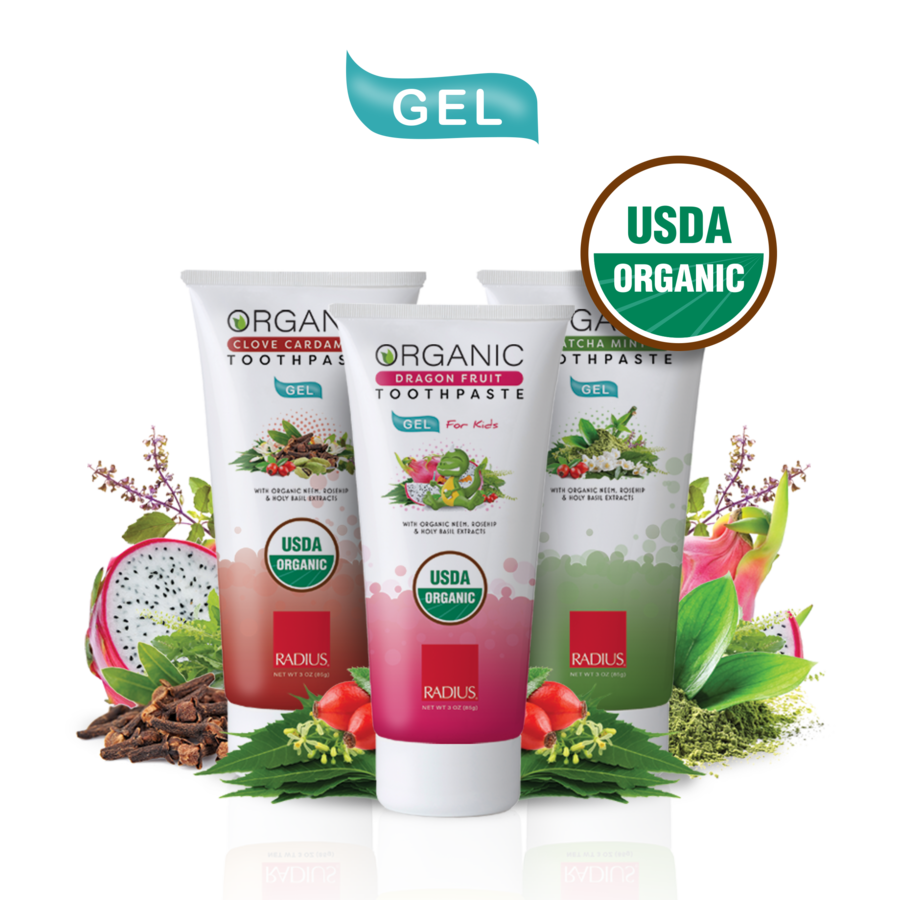 RADIUS Launches New USDA Organic Gel Toothpaste