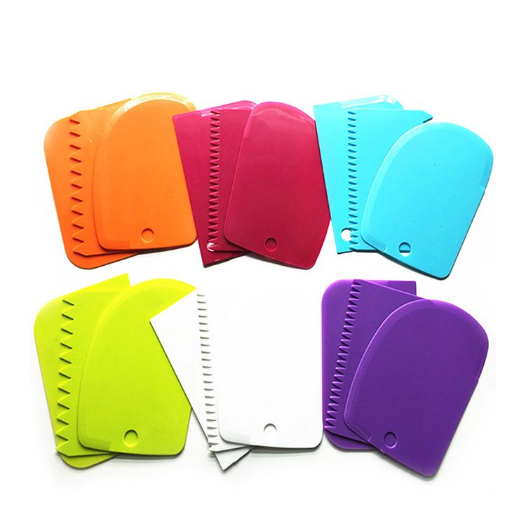 2021 New Product Idea Baking Gadgets Colorful 3 Pcs Plastic Cake Tool Set Edge Scraper Pizza Pancake Pie Cutter Dough Cutters - Buy Plastic Household Bakery Shaped Flour Bread Cake Dough Scraper