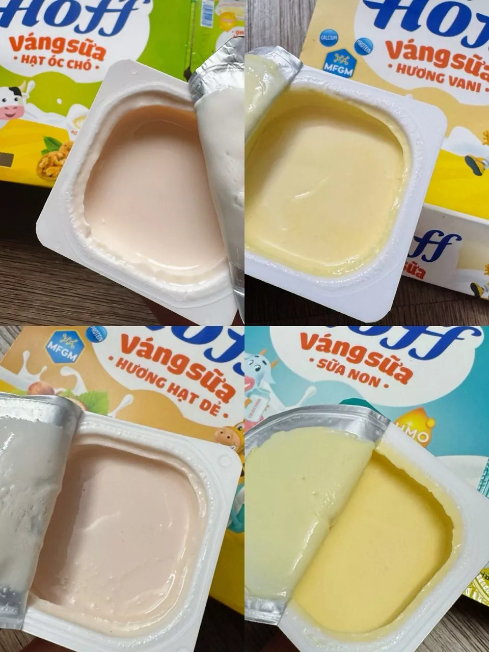 Váng Sữa Hương Hạt Dẻ Hoff Lốc (4hộp x 55g) – Hoff Hazelnut Flavour Milk Pudding
